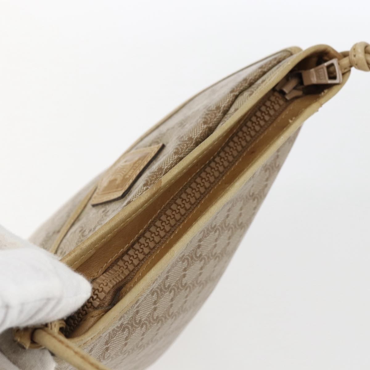 Celine Vintage Macadam Shoulder Bag Canvas, BEIGE, CANVAS, Shoulder bag