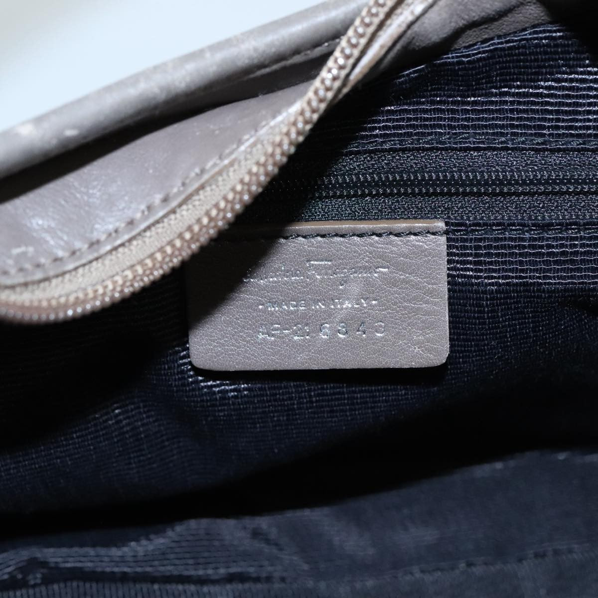 Salvatore Ferragamo Gancini Shoulder Bag Canvas, GRAY, CANVAS, Shoulder bag