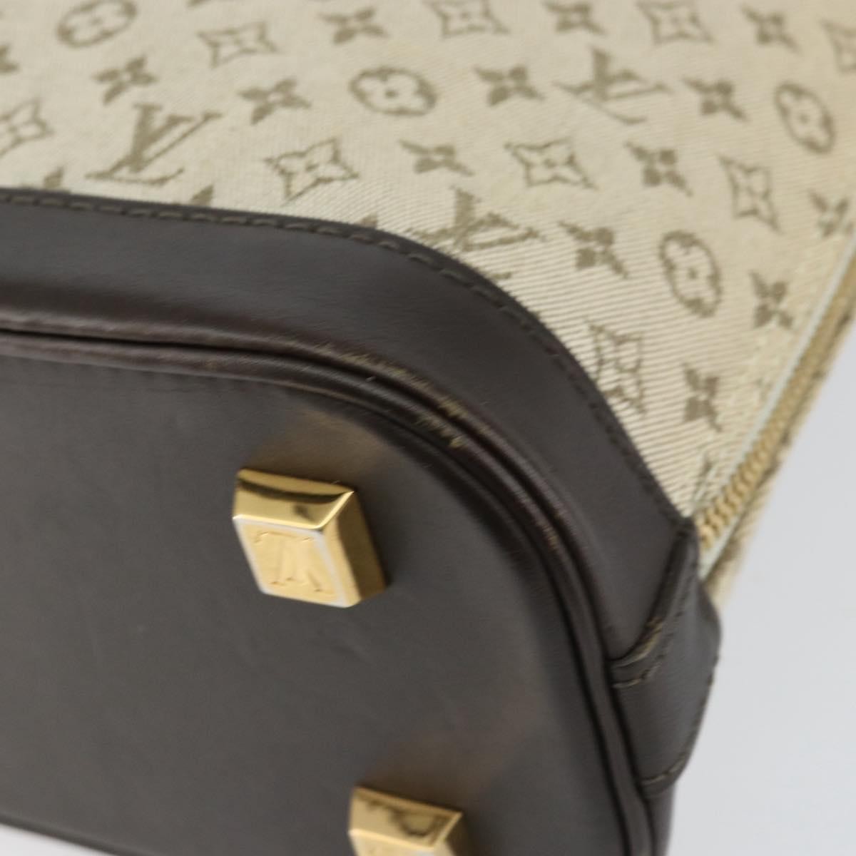 Louis Vuitton Alma Handbag Mini Lin Monogram, KHAKI, CANVAS, Handbag