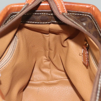 Celine Macadam Handbag Macadam with leather, BROWN, CANVAS, Handbag