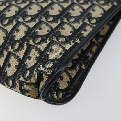 Christian Dior Vintage Trotter Shoulder Bag Canvas, NAVY, CANVAS, Shoulder bag