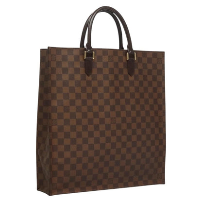 Louis Vuitton Sac Plat Bag Damier, BROWN, CANVAS, Handbag