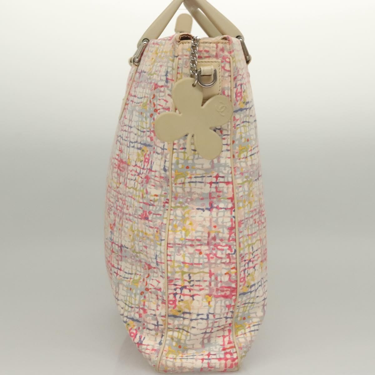 Chanel Vintage CC clover tote Canvas, PINK, CANVAS, Tote bag