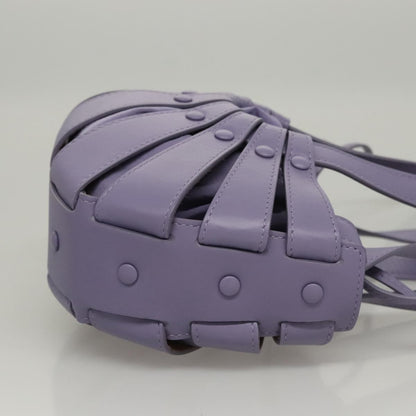Bottega Veneta Shell Bag Leather, Purple, Leather, Shoulder Bag