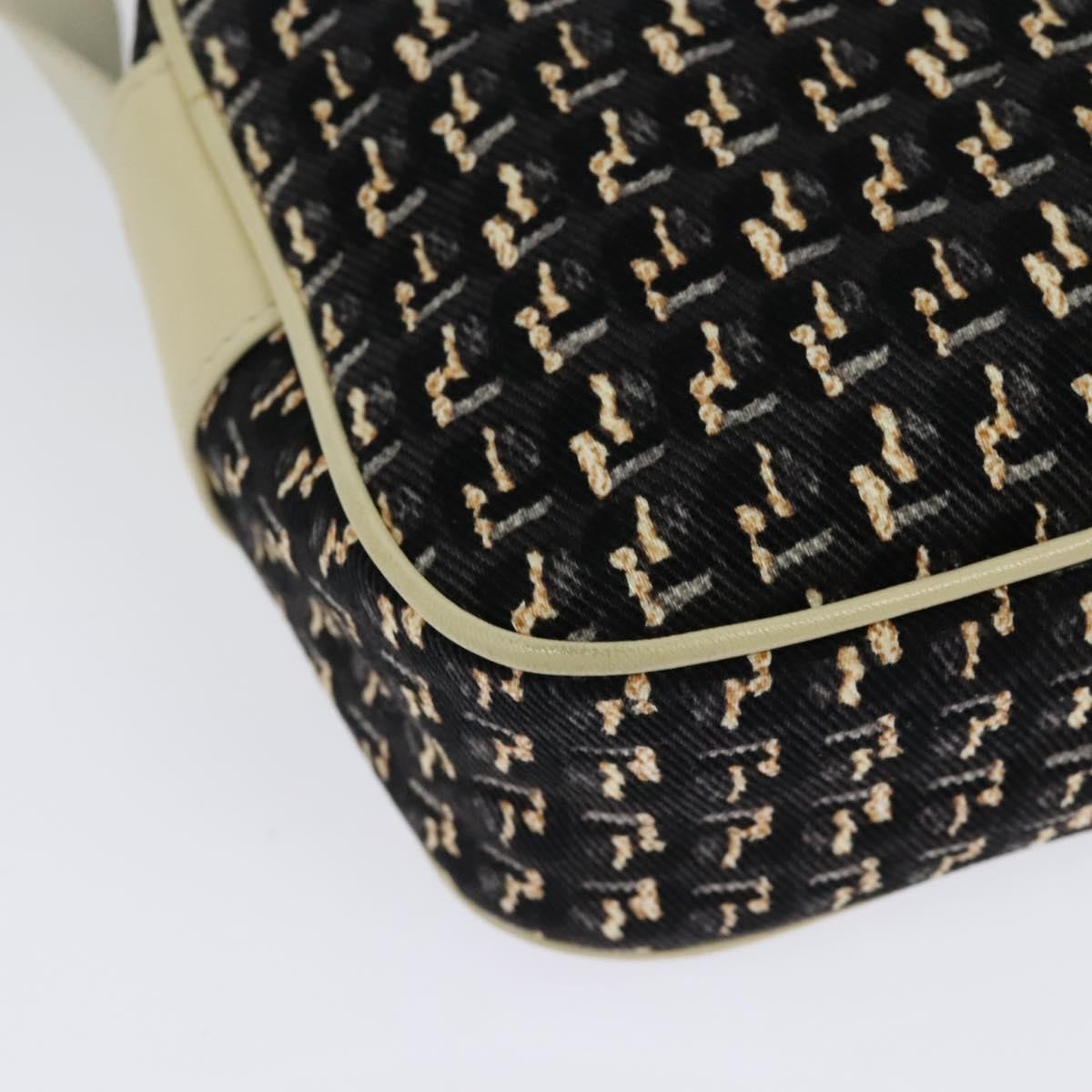 Chanel Vintage Clover Camera Bag Printed Canvas, BLACK, CANVAS, Crossbody bag