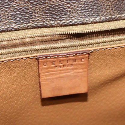 Celine Macadam Shoulder Bag PVC Leather, BROWN, CANVAS, Shoulder bag