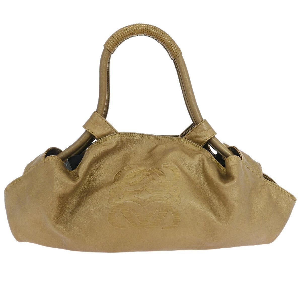 Loewe Anagram Logo Nappa Aire Hand Bag Leather, GOLD, LEATHER, Handbag