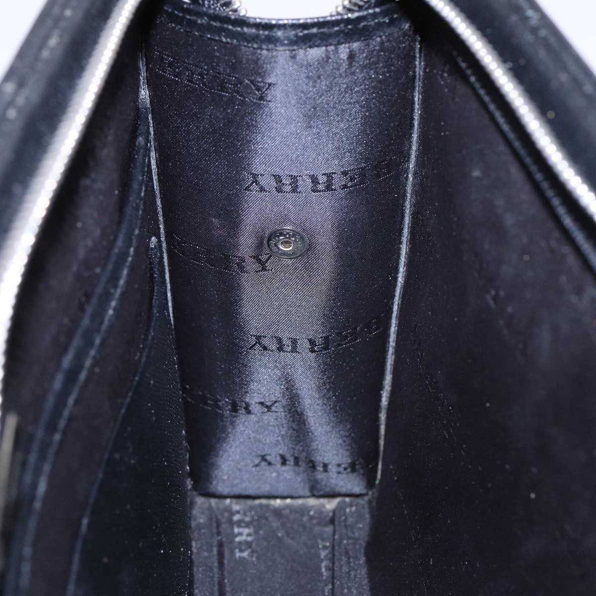 Burberry Zip Pouch Leather, BLACK, LEATHER, Clutche & pouche