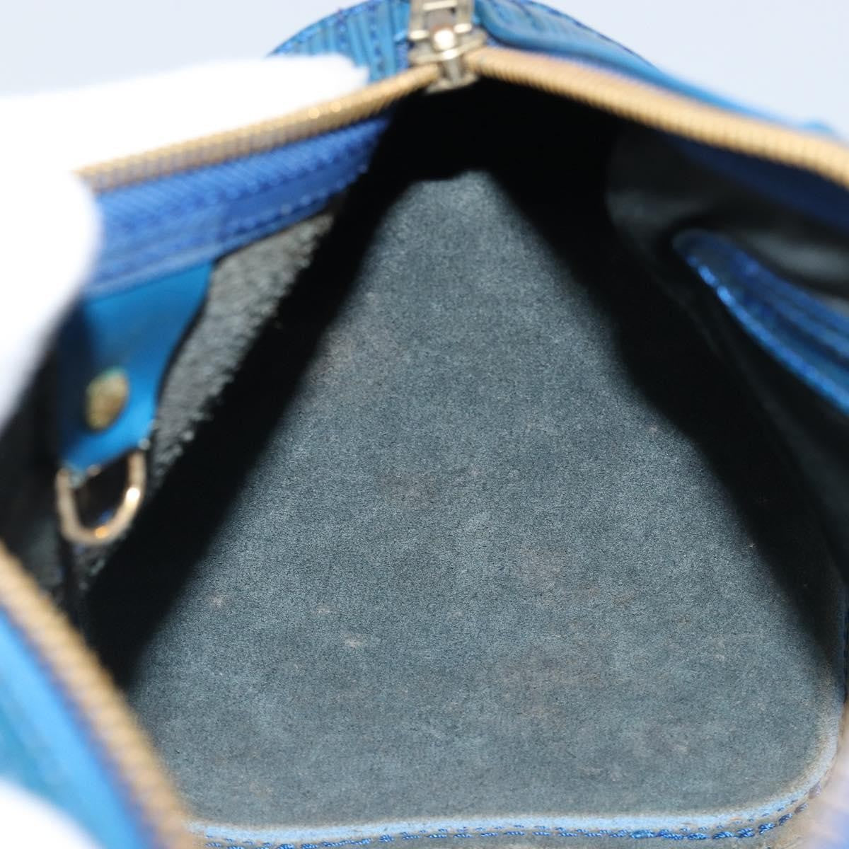 Louis Vuitton Speedy Handbag Epi Leather, BLUE, LEATHER, Handbag