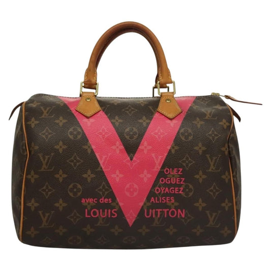 Louis Vuitton Speedy Handbag Limited Edition V Monogram Canvas, BROWN, CANVAS, Handbag