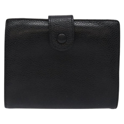 Chanel CC Bifold Wallet Quilted Caviar, BLACK, LEATHER, Wallets
