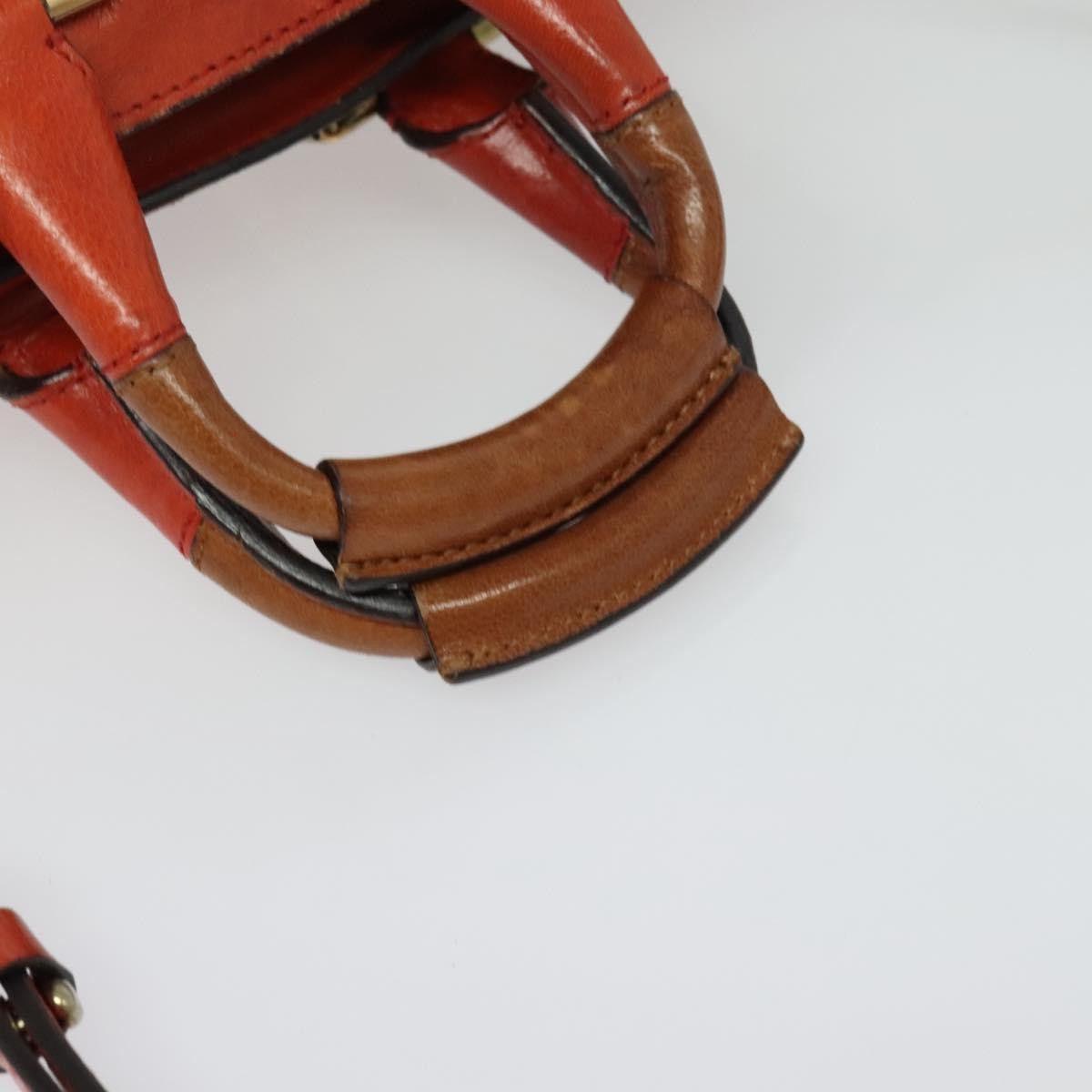 Chloe Ethel Handbag Leather, ORANGE, LEATHER, Handbag