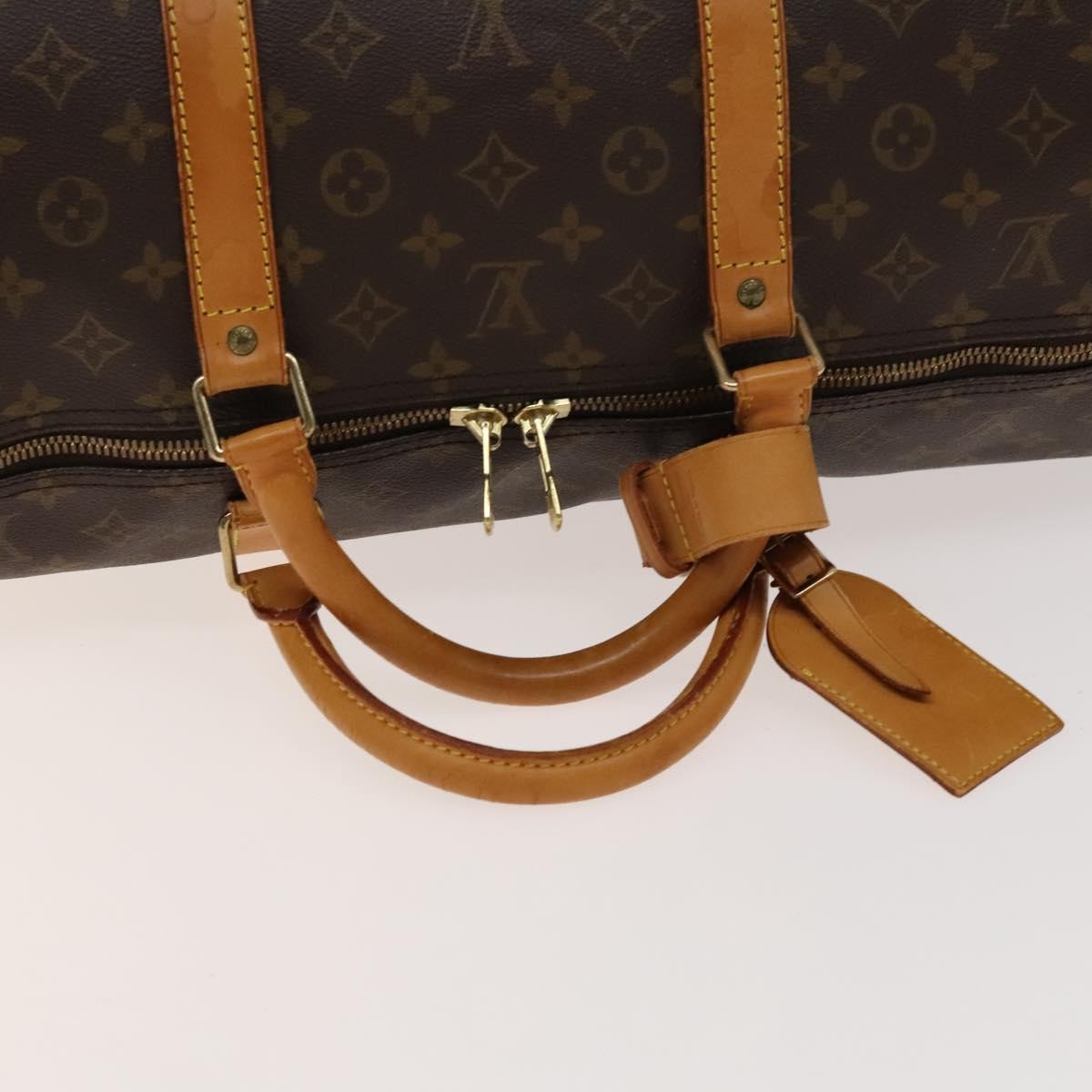 Louis Vuitton Keepall Bag Monogram Canvas, BROWN, CANVAS, Travel bag