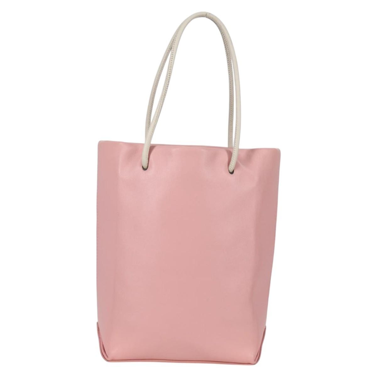 Chanel Essential Shopping Tote Leather, PINK, LEATHER, Tote bag