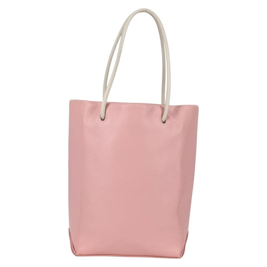 Chanel Essential Shopping Tote Leather, PINK, LEATHER, Tote bag