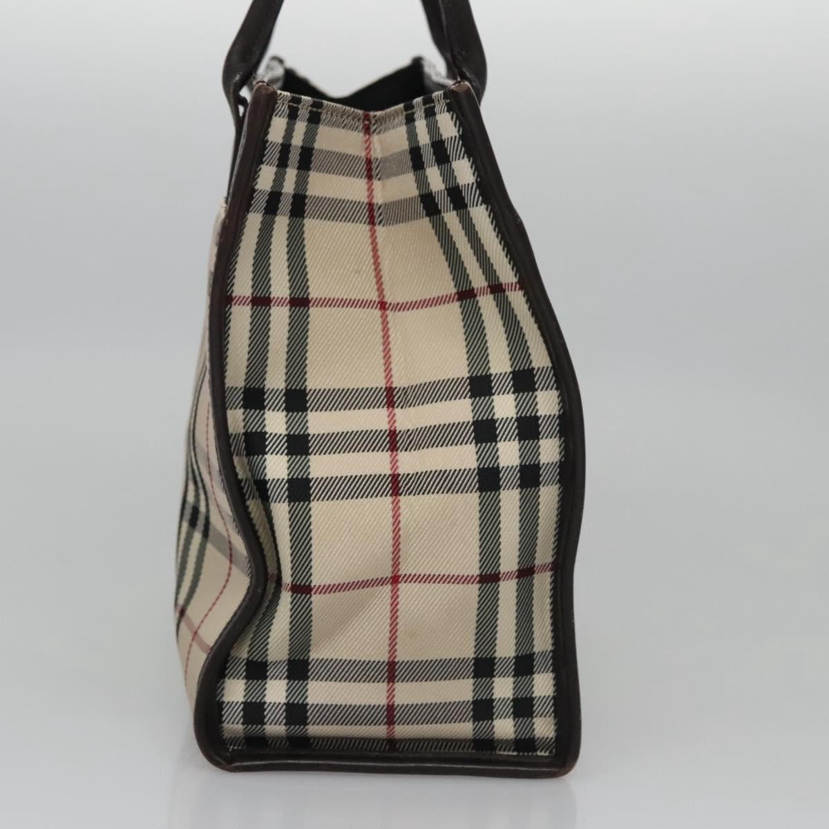 Burberry Nova Check Tote Canvas and Leather, BEIGE, CANVAS, Handbag