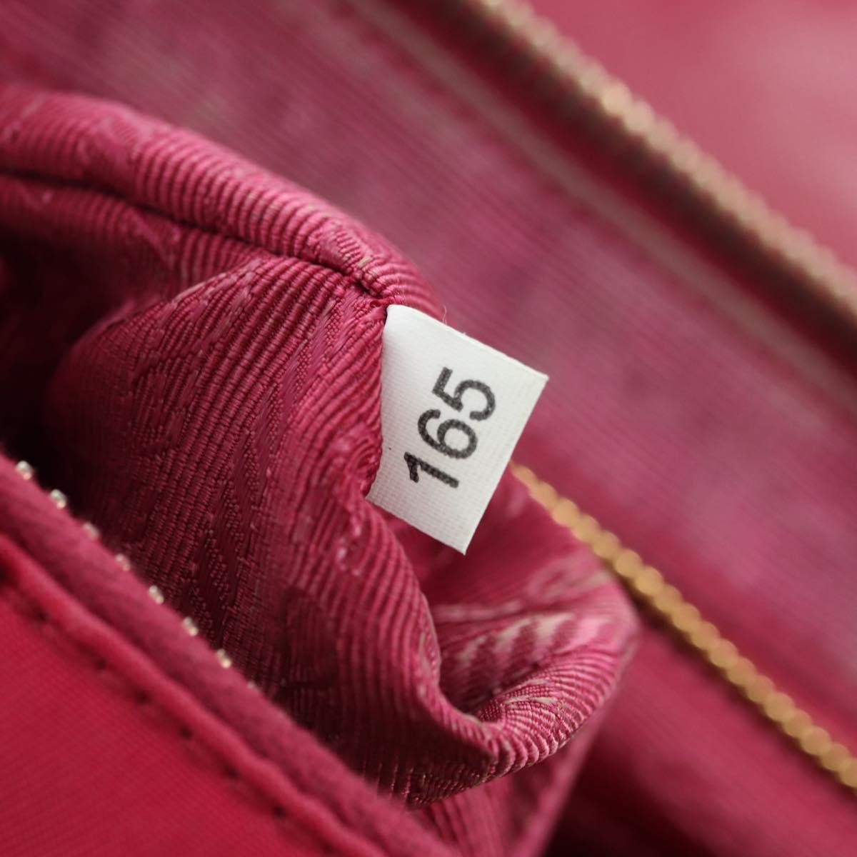 Prada Chain Crossbody Bag Tessuto and Saffiano Leather, Pink, Nylon, Shoulder Bag
