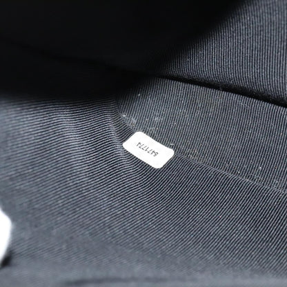 Chanel Vintage Chocolate Bar Metal Ring Tote Quilted Lambskin, BLACK, LEATHER, Tote bag