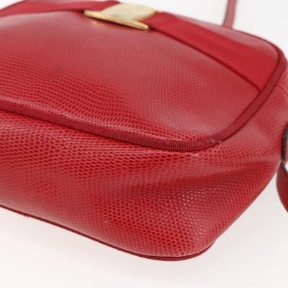 Salvatore Ferragamo Vara Bow camera Shoulder Bag Leather, RED, LEATHER, Shoulder bag