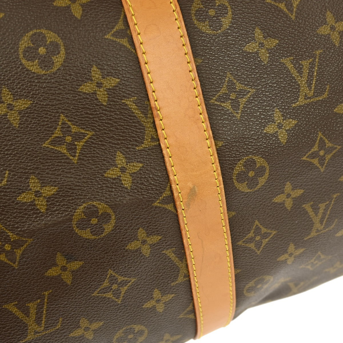 Louis Vuitton Keepall Bandouliere Bag Monogram Canvas, BROWN, CANVAS, Travel bag