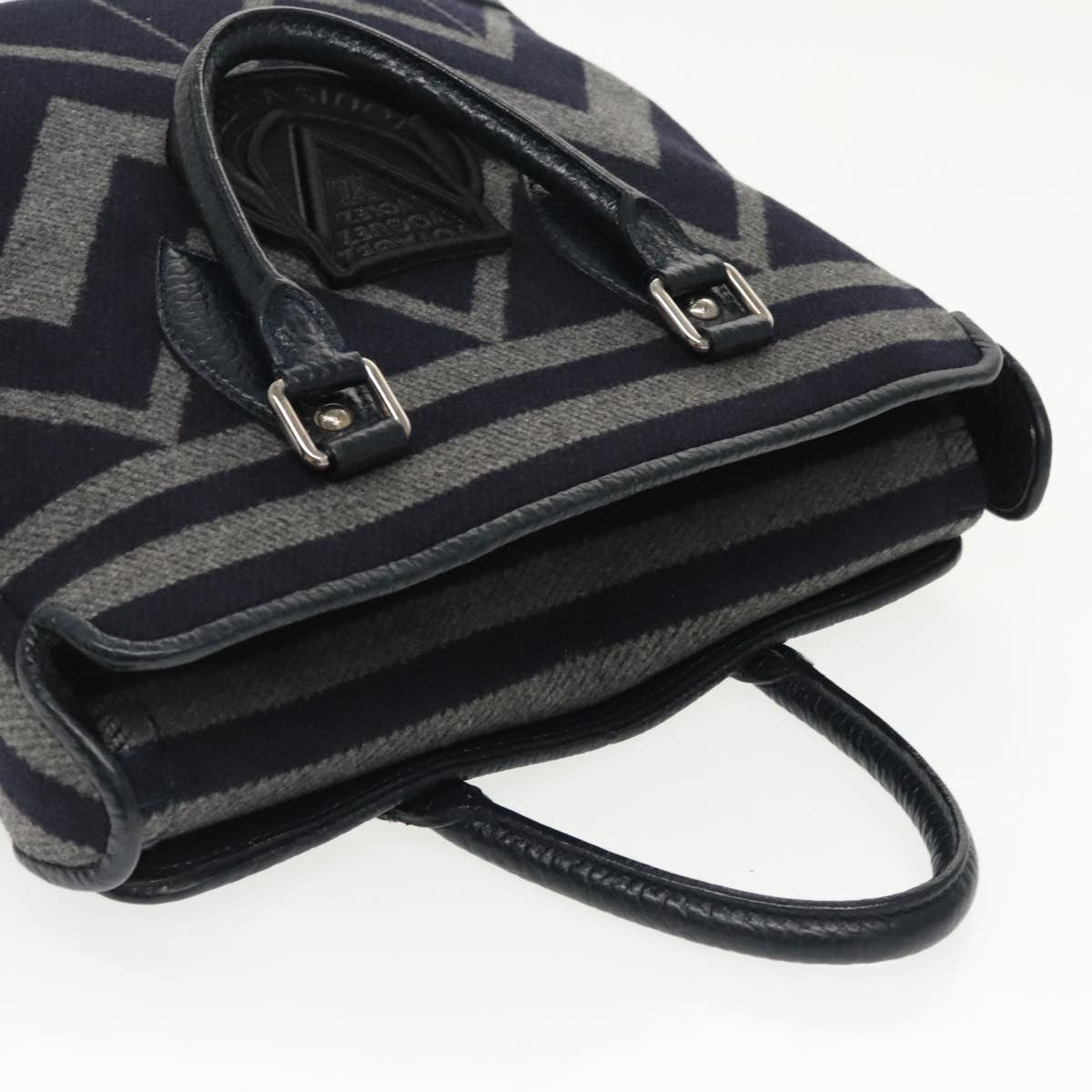 Louis Vuitton Vail Blanket Cabas Wool with Leather, NAVY, WOOL, Tote bag