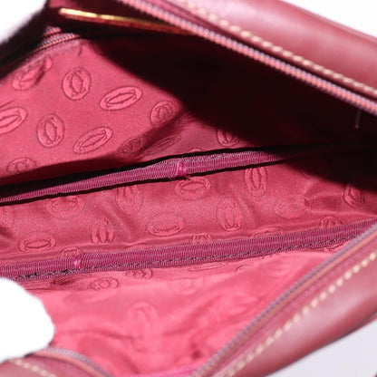 cartier Must de Cartier Shoulder Bag Leather, BURGUNDY, LEATHER, Shoulder bag