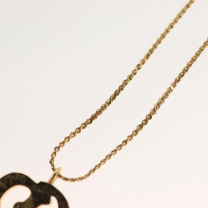 Christian Dior CD Pendant Necklace Metal, GOLD, METAL, Necklace