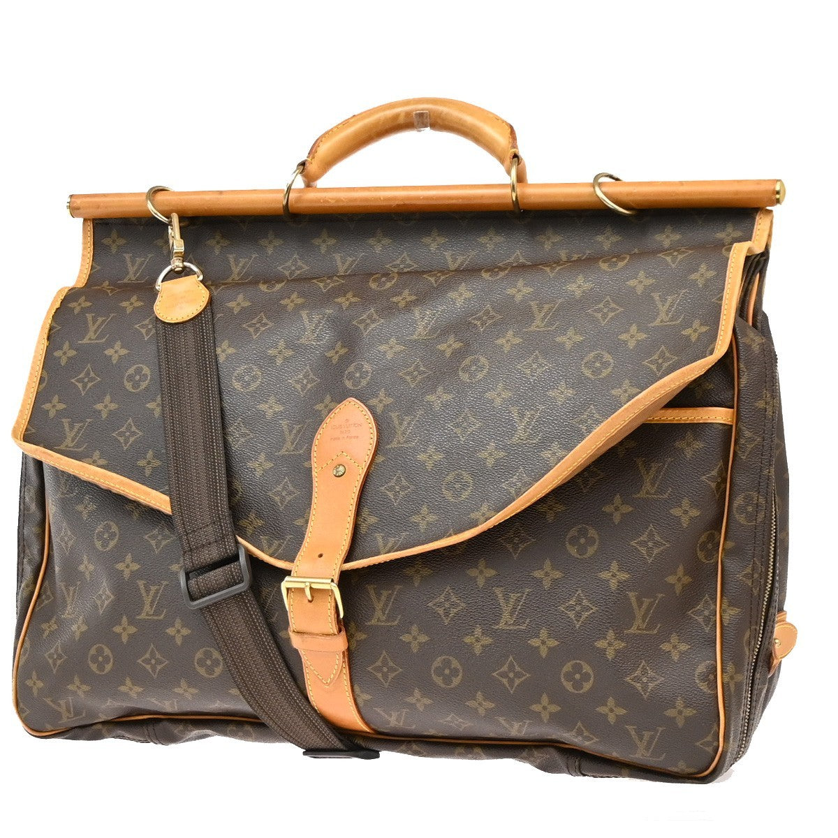 Louis Vuitton Sac Chasse Hunting Bag Monogram Canvas, Brown, Canvas, Travel Bag