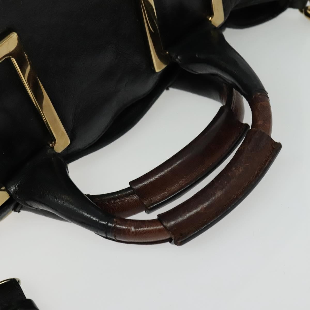 Chloe Ethel Handbag Leather, BLACK, LEATHER, Handbag