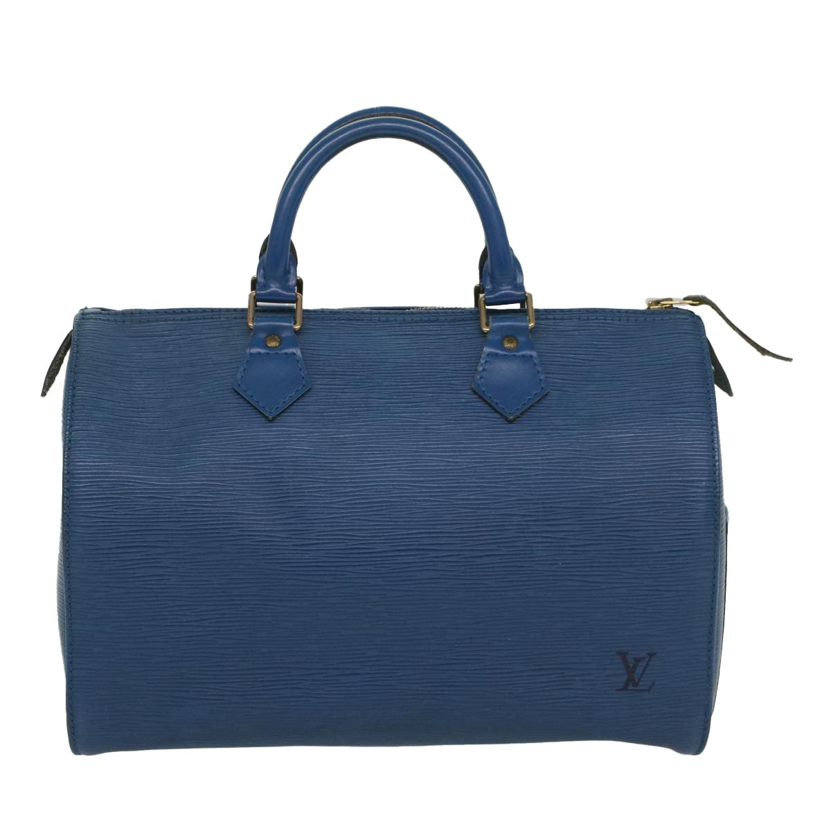 Louis Vuitton Speedy Handbag Epi Leather, BLUE, LEATHER, Handbag