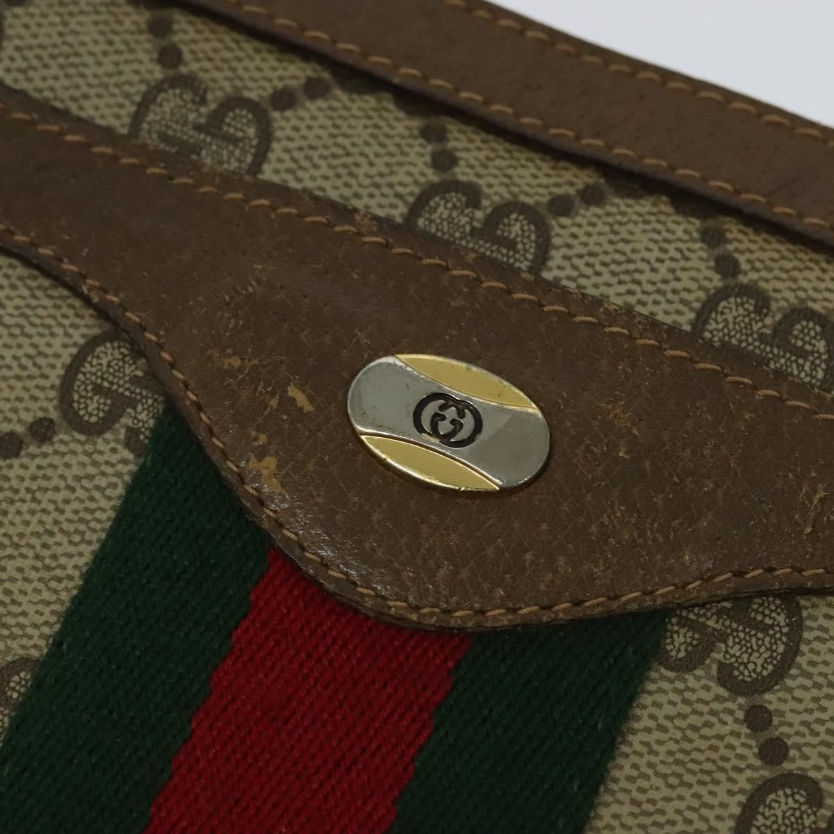 Gucci Vintage Shoulder Bag GG Coated Canvas, BEIGE, PVC, Shoulder bag