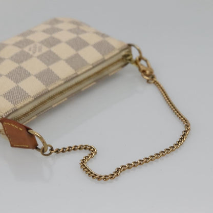 Louis Vuitton Pochette Accessoires Damier, WHITE, CANVAS, Clutche & pouche