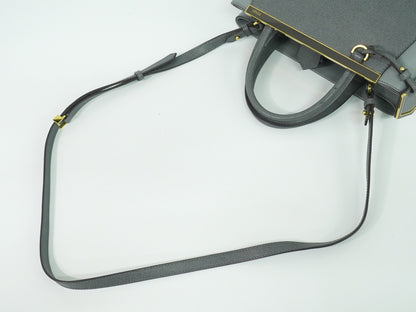 Fendi 2Jours Bag Leather, GRAY, LEATHER, Handbag
