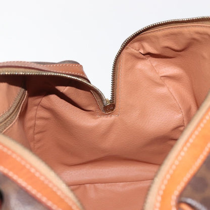 Celine Vintage Boston Bag Macadam Coated Canvas, BROWN, CANVAS, Handbag