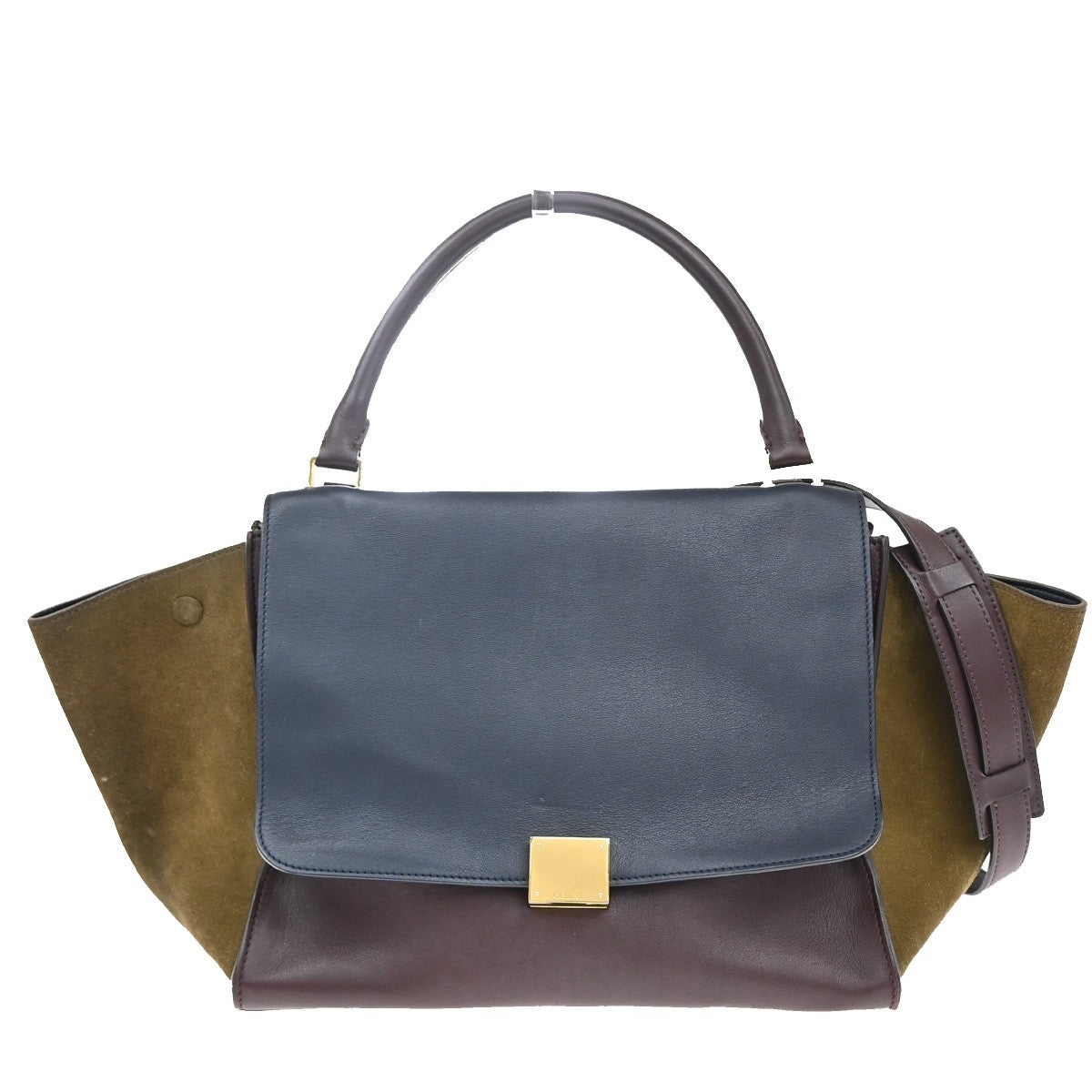 Celine Tricolor Trapeze Bag Leather, MULTICOLOUR, LEATHER, Handbag
