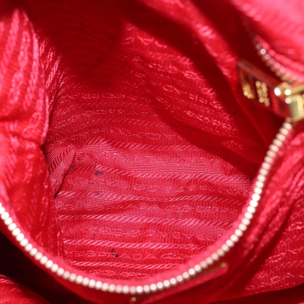 Prada Convertible Logo Tote Tessuto and Leather, RED, NYLON, Tote bag