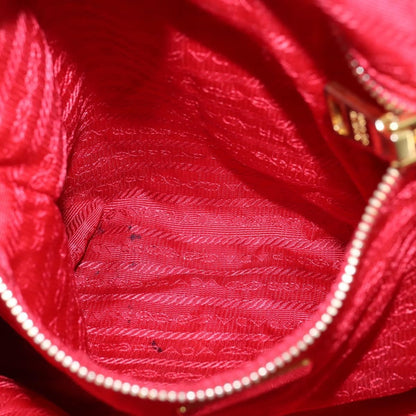 Prada Convertible Logo Tote Tessuto and Leather, RED, NYLON, Tote bag