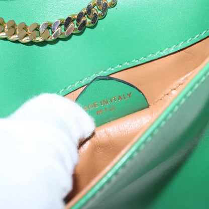 Celine Shoulder Bag Leather, GREEN, LEATHER, Shoulder bag