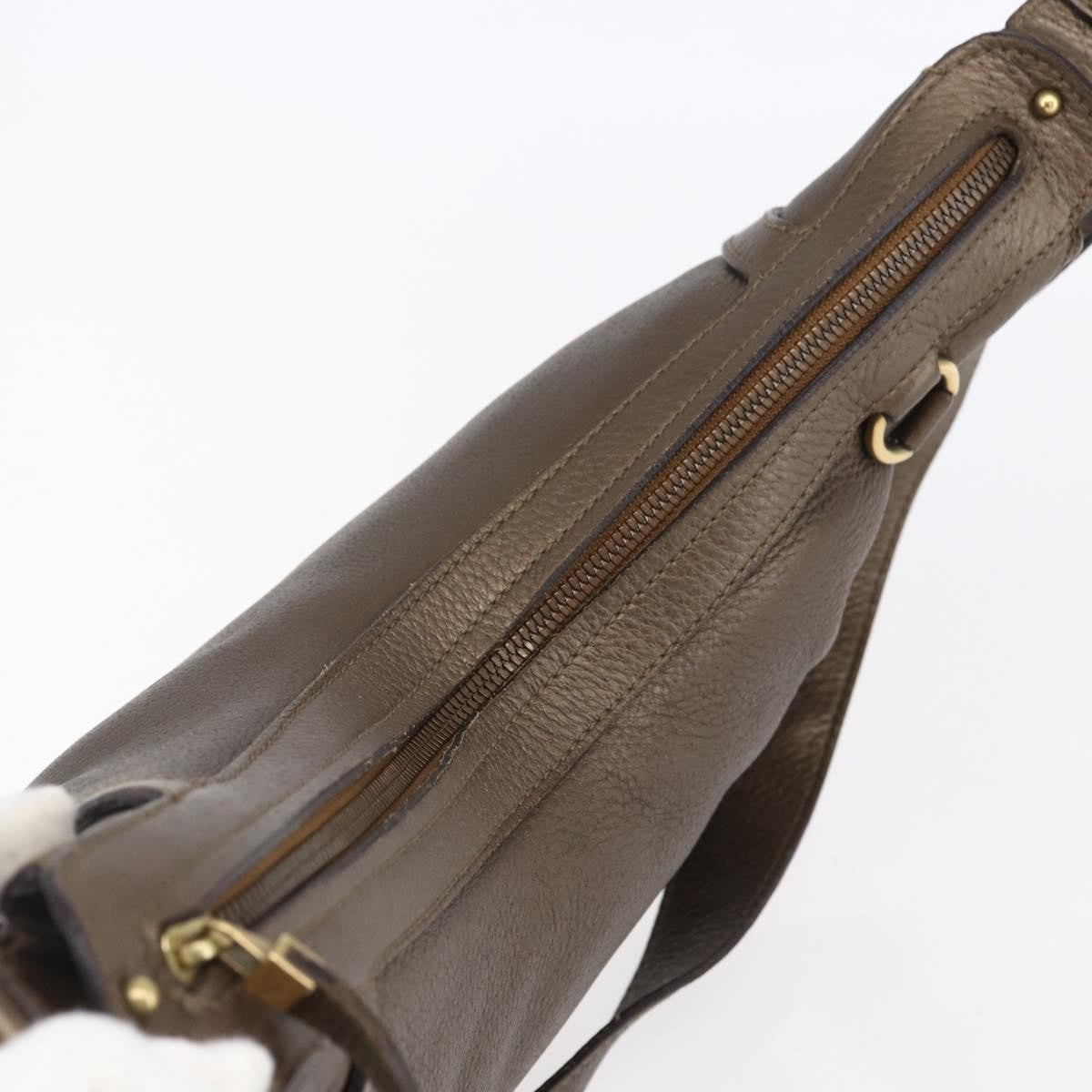 Salvatore Ferragamo Vintage Shoulder Bag Leather, BROWN, LEATHER, Shoulder bag
