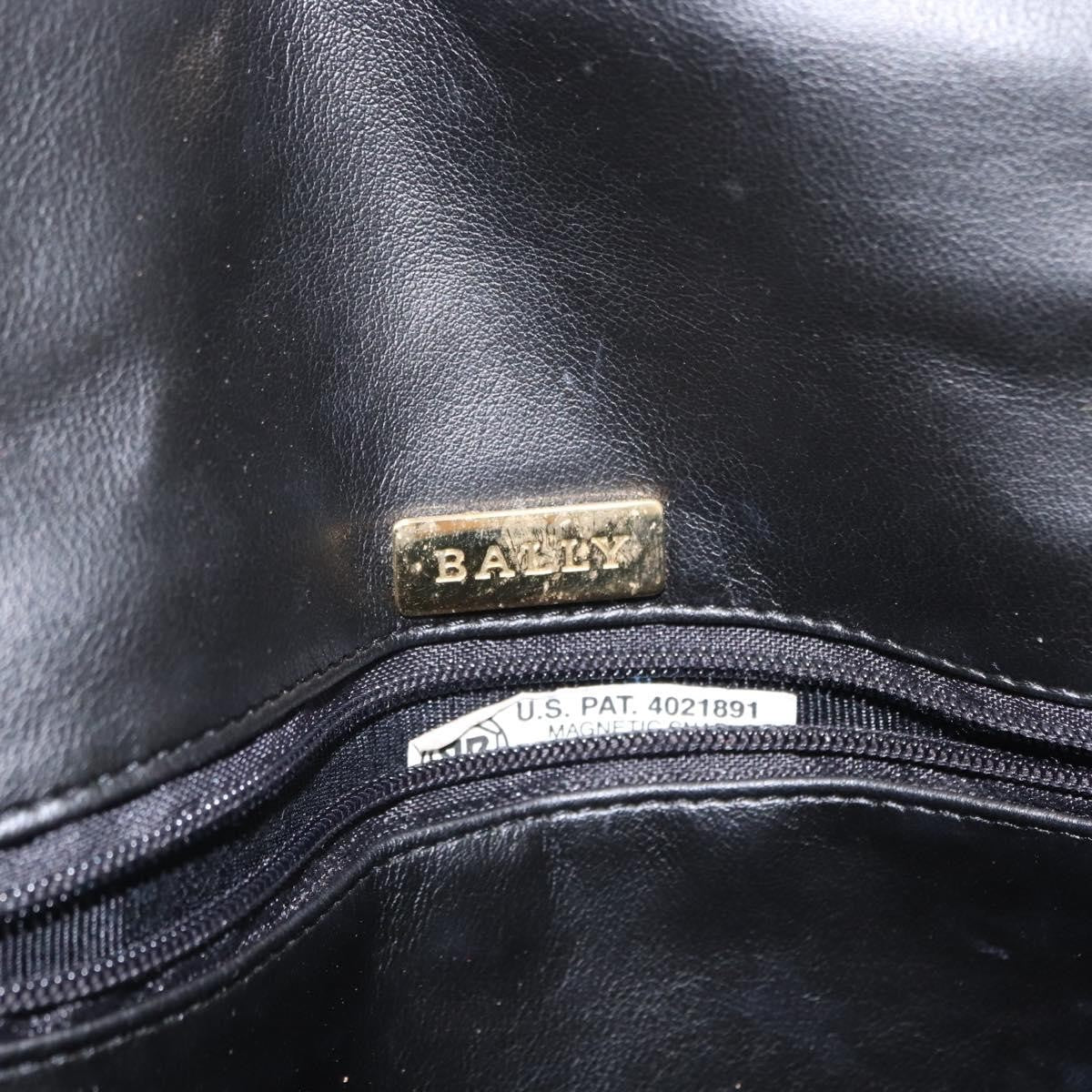 Bally Vintage Chain Shoulder Bag Quilted Leather, Black, Leather, Shoulder Bag