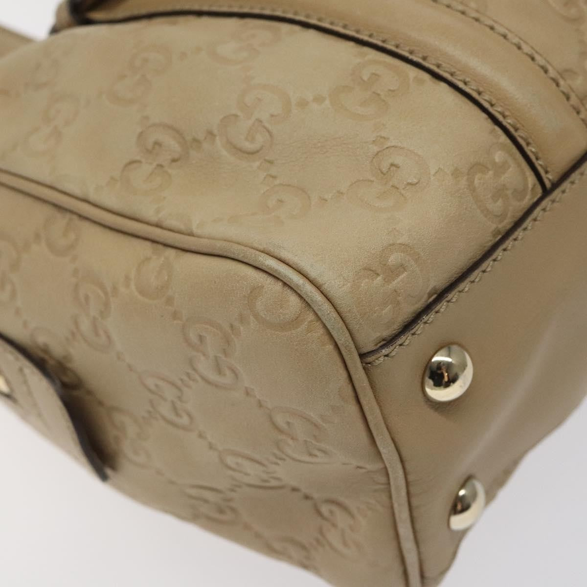 Gucci Vintage Interlocking G Shoulder Bag Leather, BEIGE, LEATHER, Shoulder bag