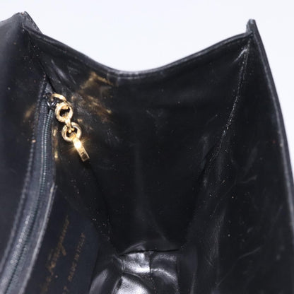 Salvatore Ferragamo Vala Shoulder Bag Leather, BLACK, LEATHER, Shoulder bag