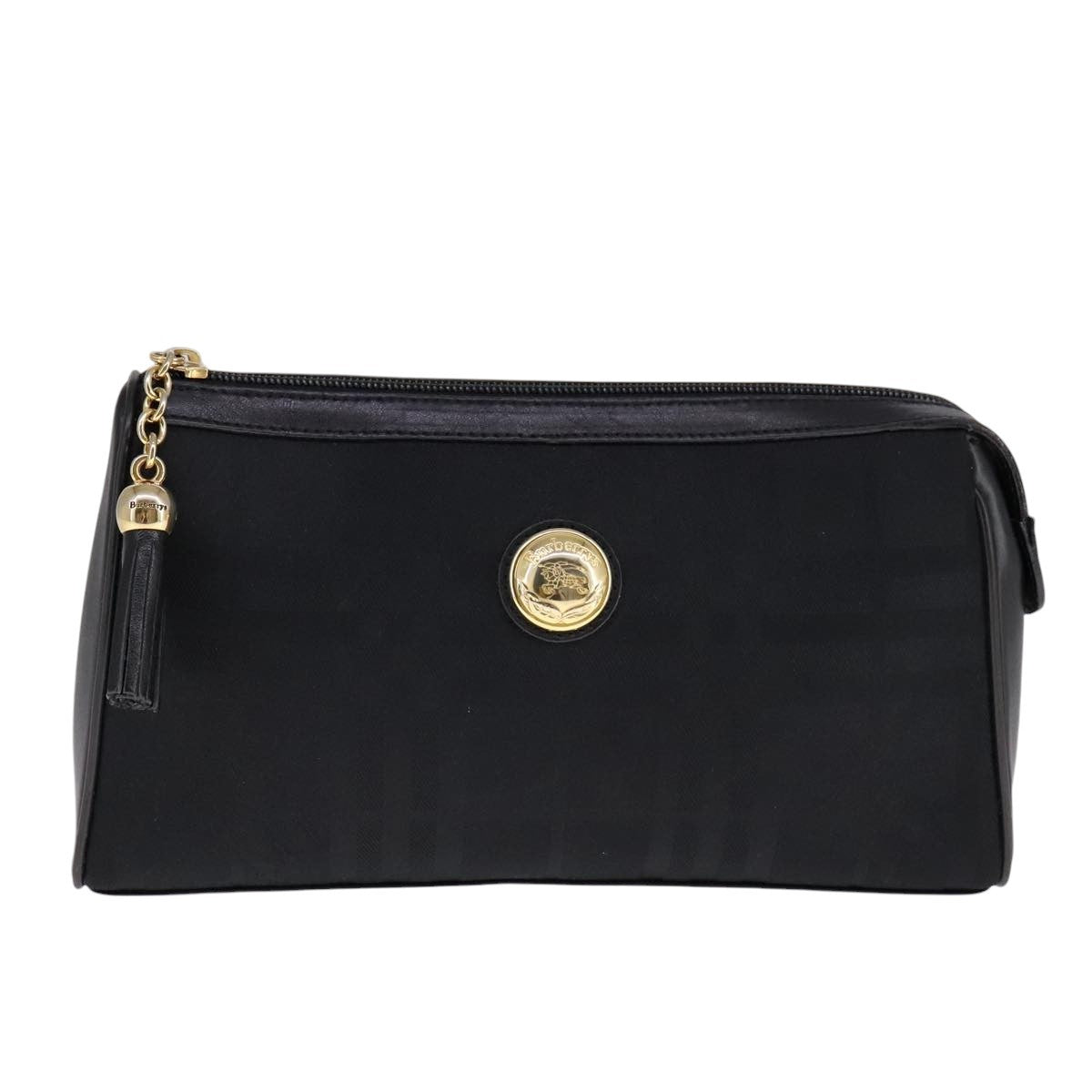 Burberry Nova check Pochette Canvas, BLACK, CANVAS, Clutche & pouche