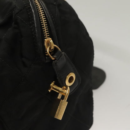 Prada Chain Shoulder Bag Tessuto, BLACK, NYLON, Shoulder bag