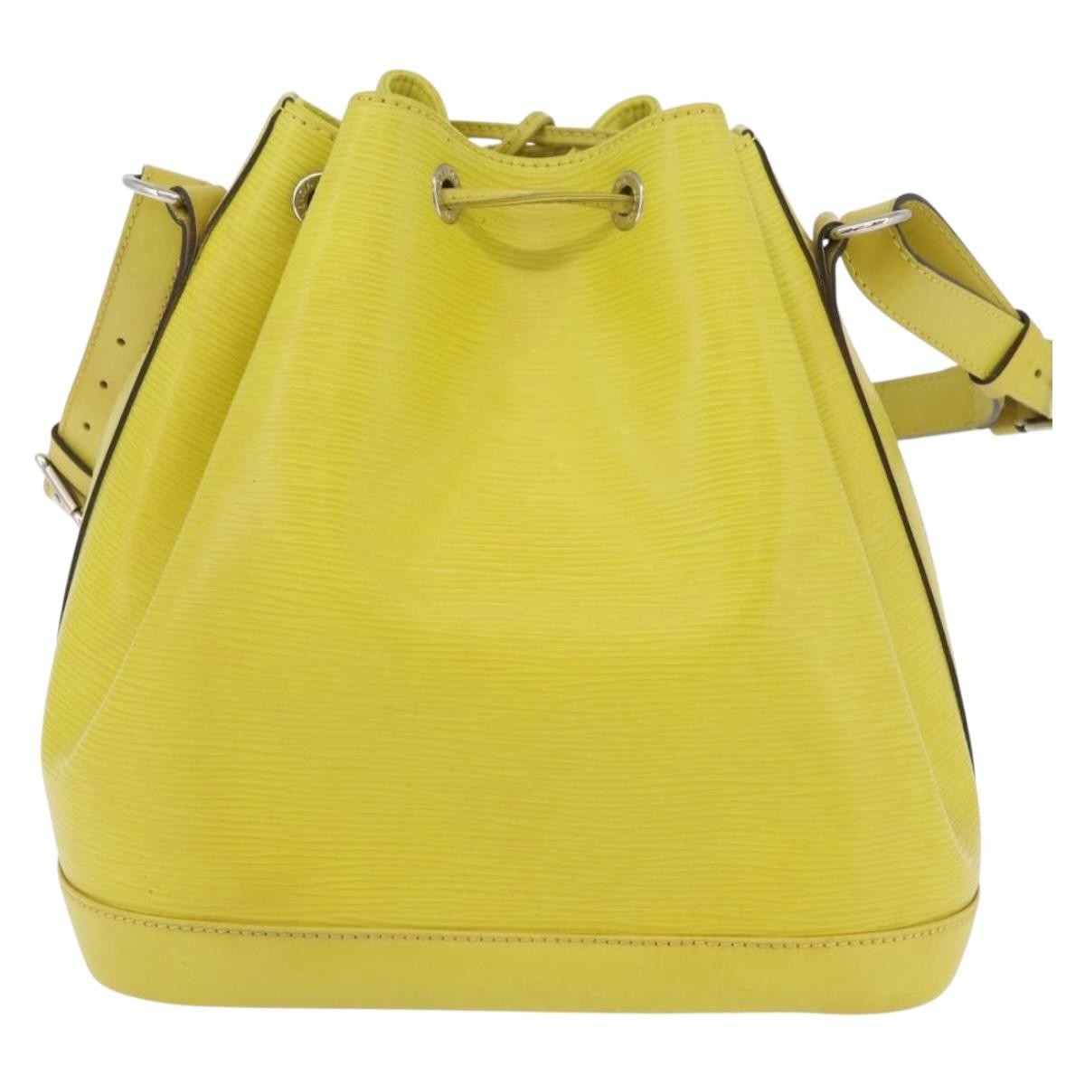 Louis Vuitton Petit Noe Handbag Epi Leather, Green, Leather, Handbag