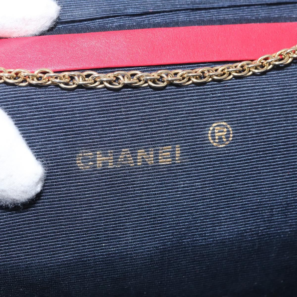 Chanel Vintage Clutch Leather, RED, LEATHER, Clutche & pouche