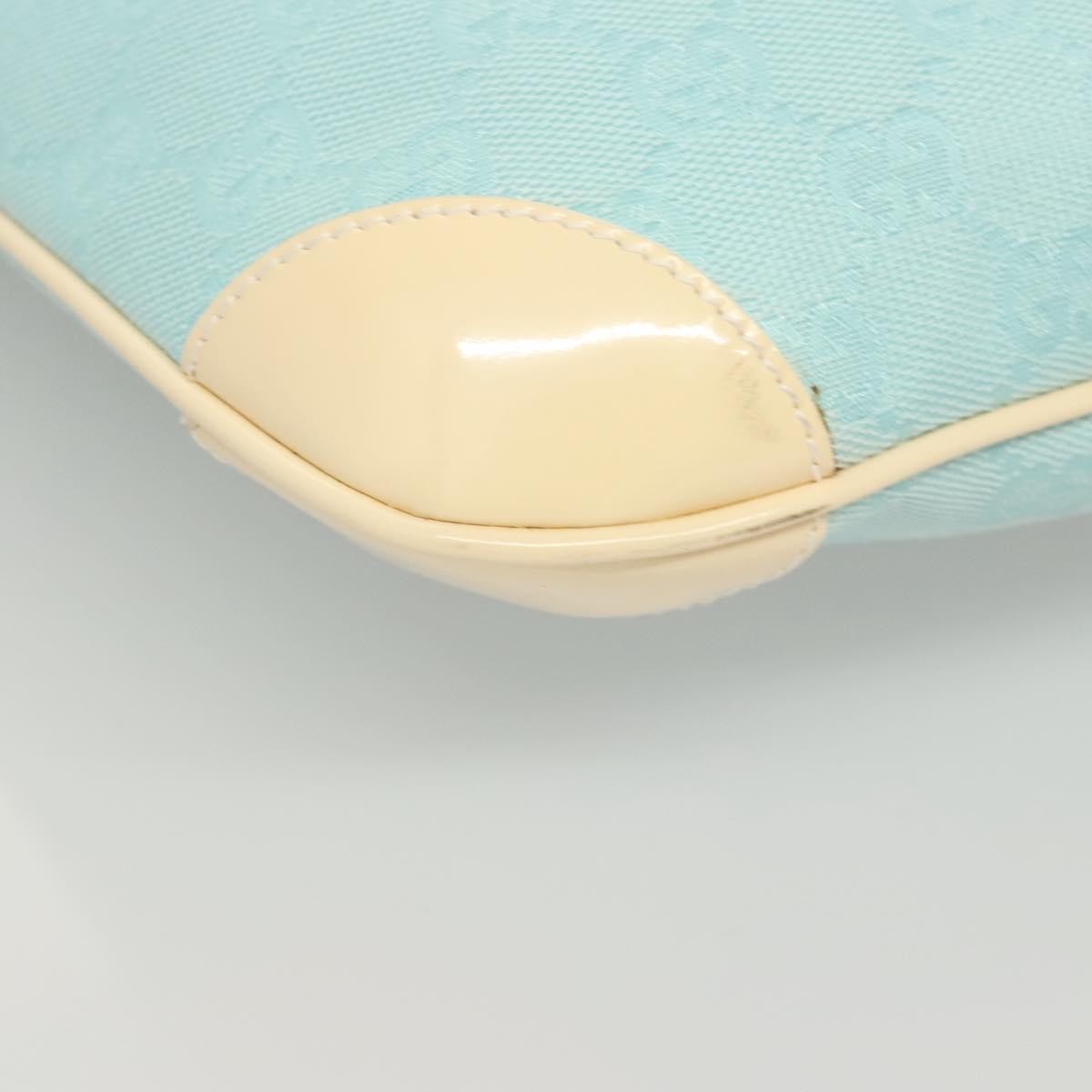 Gucci Vintage Zip Hobo GG Canvas and Patent, BLUE, CANVAS, Shoulder bag