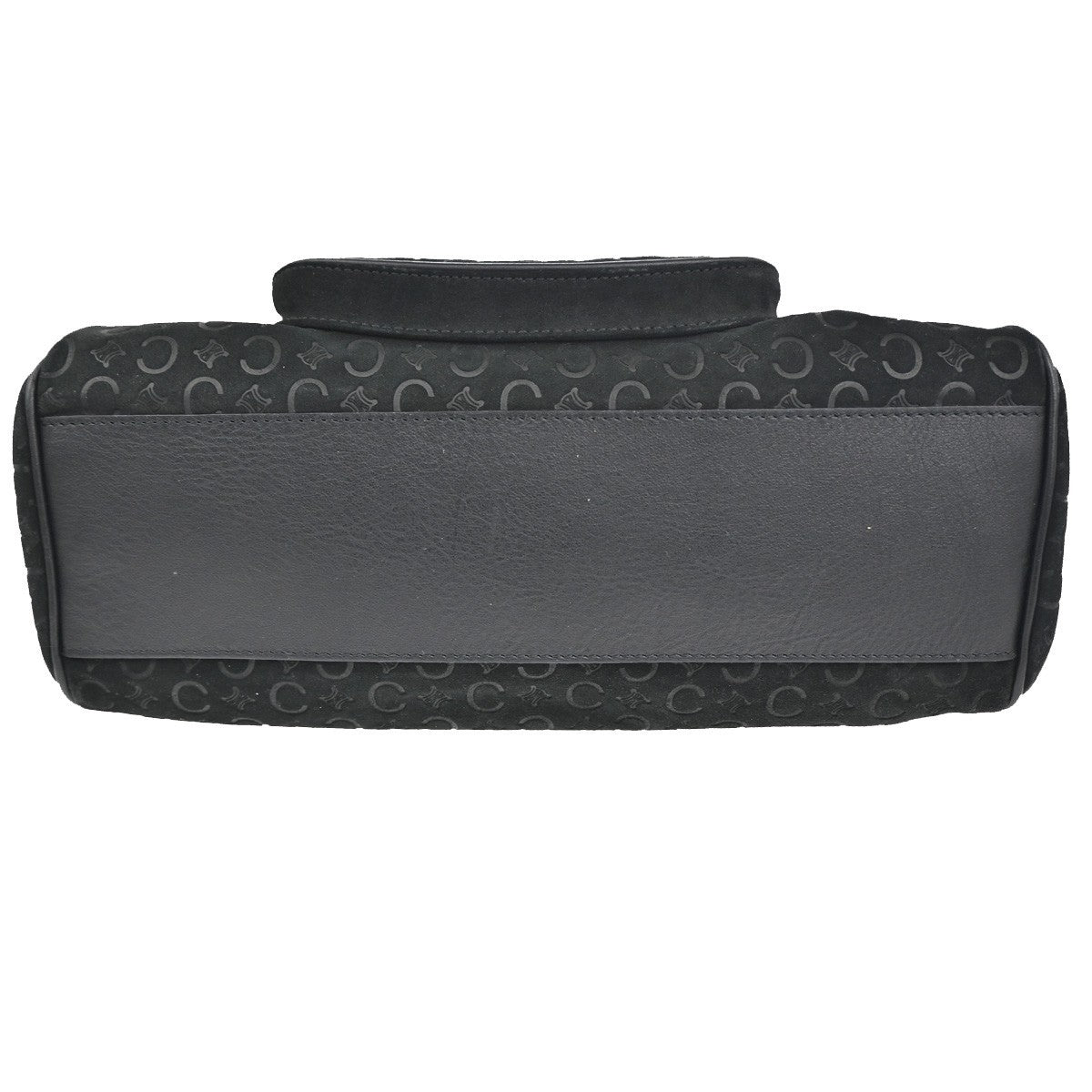 Celine C Macadam Handbag Suede, Black, Suede, Shoulder Bag