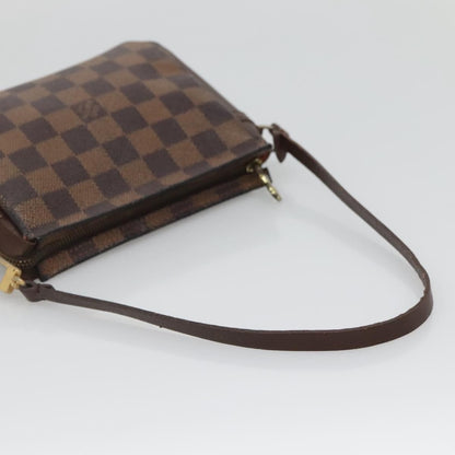 Louis Vuitton Trousse Make Up Bag Damier, BROWN, CANVAS, Clutche & pouche