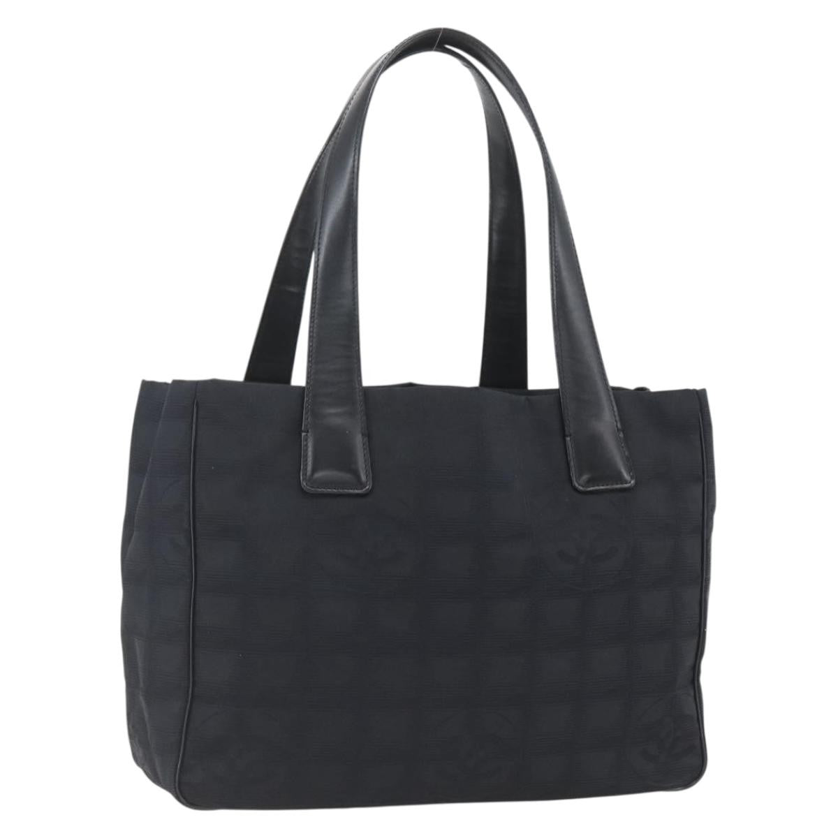 Chanel Travel Line Tote Nylon, BLACK, NYLON, Tote bag